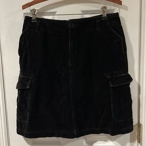 Sundance black velvet cargo skirt sz 8